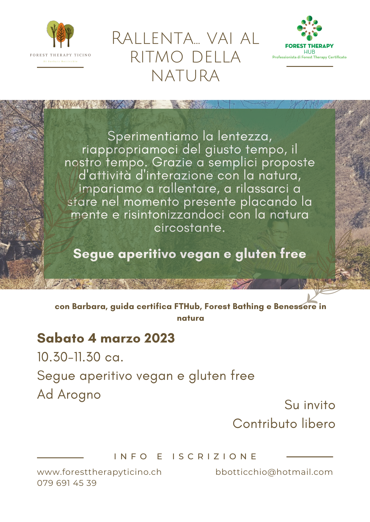 Evento, rilassamento in natura con Barbara Botticchio